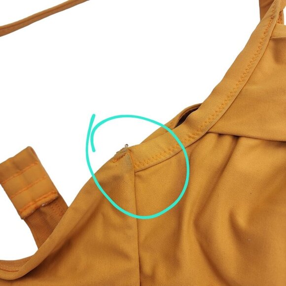 Athleta Bikini‎ Top Orange Women's Size 34D/DD - Picture 7 of 9